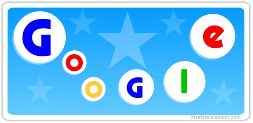Google dans des petites bulles rondes.