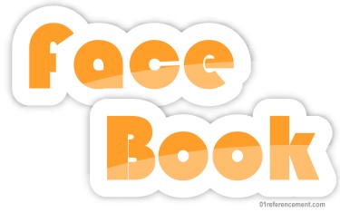Facebook orange avec effet blanc