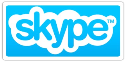 Photo de Skype avec du bleu puis du blanc