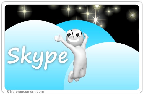 Photo skype avec des étoiles et un personnage SEO