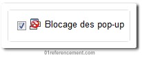 Blocage publicite