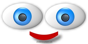 Smiley souriant avec gros yeux