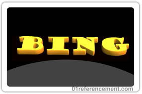 Bing avec un fond noir