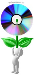 Cd de musique sous la forme d'une fleur