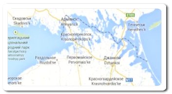 La frontière de la Crimée vue depuis Google Maps français