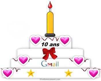 Gâteau pour les 10 ans de Gmail