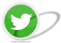 Petit oiseau de Twitter en blanc