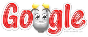 Logo Google avec un personnage souriant