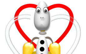 Referencement avec coeur rouge et transparent