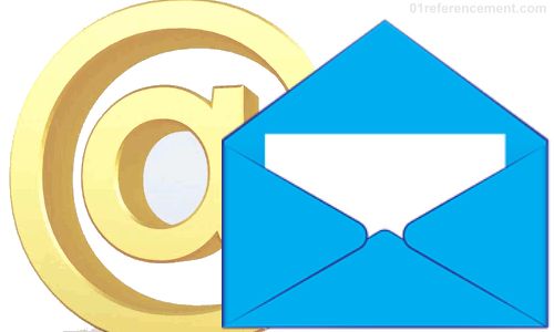 image arobase et enveloppe bleue