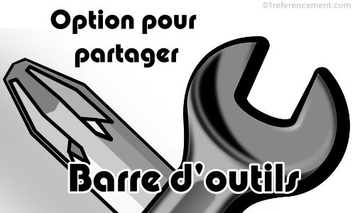 Barre outil et option de partage