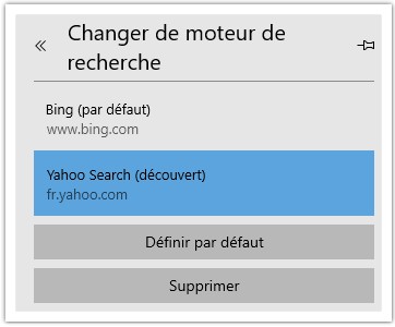 Changer de moteur de recherche