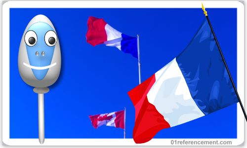photo du drapeau canadien et du drapeau français