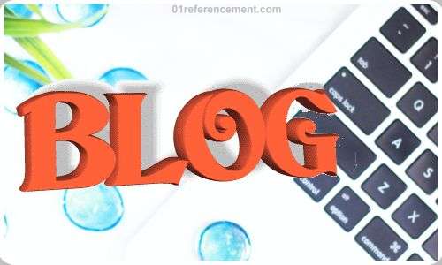 image de blog avec un ordinateur portable