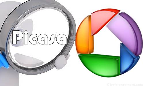 logiciel picasa avec une loupe de recherche