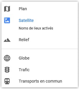 Option Google Maps cartographie