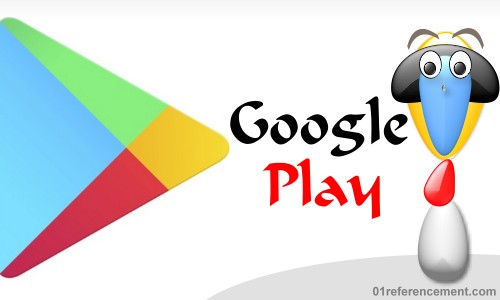 Play Store Google et personnage 3D