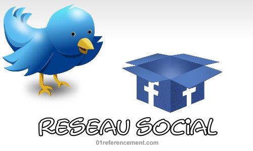 reseau social facebook Twitter