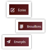 Les options de la boite e-mail